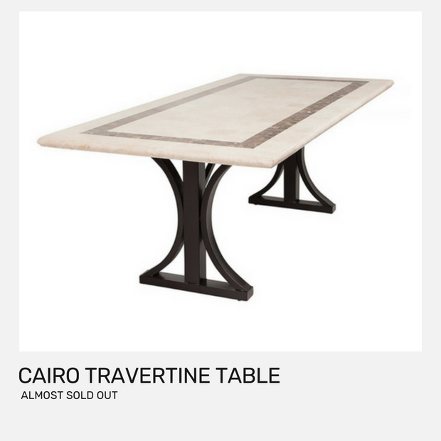 Cairo Travertine Stone Table