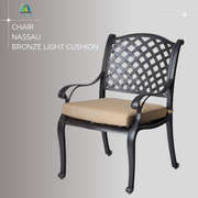 CHAIRS NASSAU BRONZE / LIGHT CUSHION