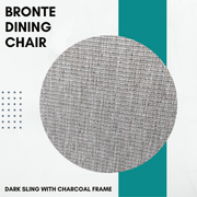 Bronte Chair with Teak Insert in White or Charcoal