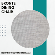 Bronte Chair with Teak Insert in White or Charcoal