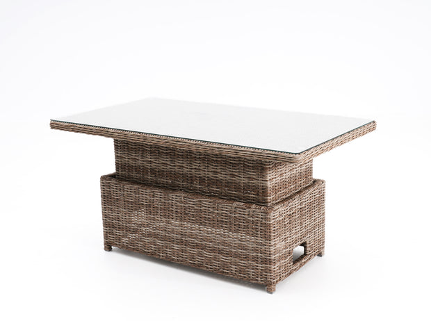 4 piece Drift Wicker Recliner setting with Pop-Up Table