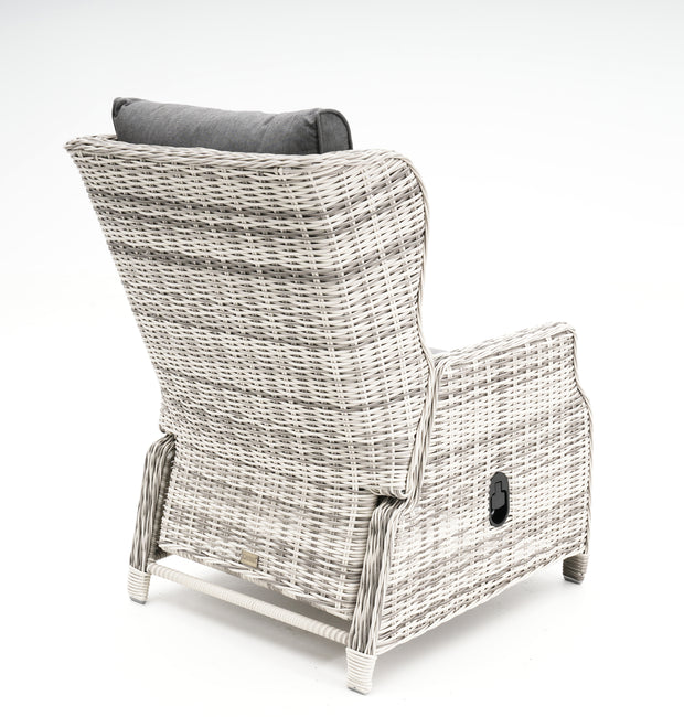 4 piece Drift Wicker Recliner setting with Pop-Up Table