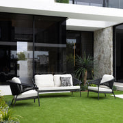 Celia 3-piece Lounge Setting Black & Charcoal