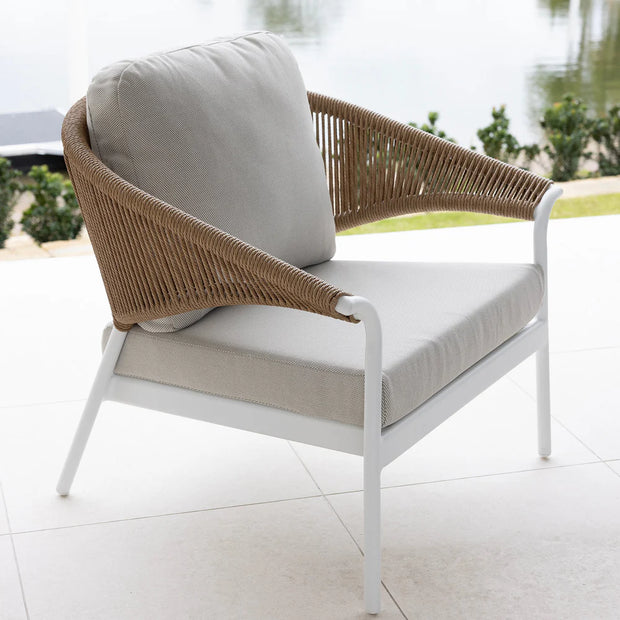 Celia 3-piece Lounge Setting White & Natural