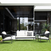 Celia 3-piece Lounge Setting Black & Charcoal
