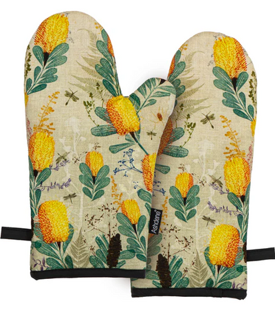 Golden Banksia Oven Mitt