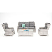 4 piece Cove High Back Wicker Setting