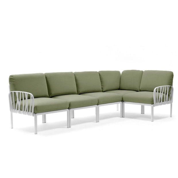 Komodo 5 Corner Lounge Bianco-Giungla