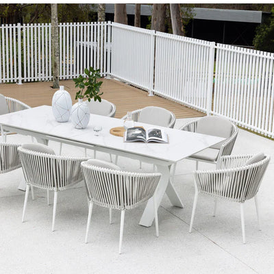 Arashi-Carson Extension 9-piece Dining Setting