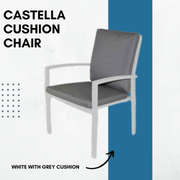 Castella Aluminium Dining Chair with Cushion