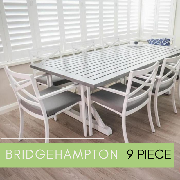 9 piece Bridgehampton Dining Setting