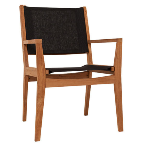 Teak sling dining chair deals