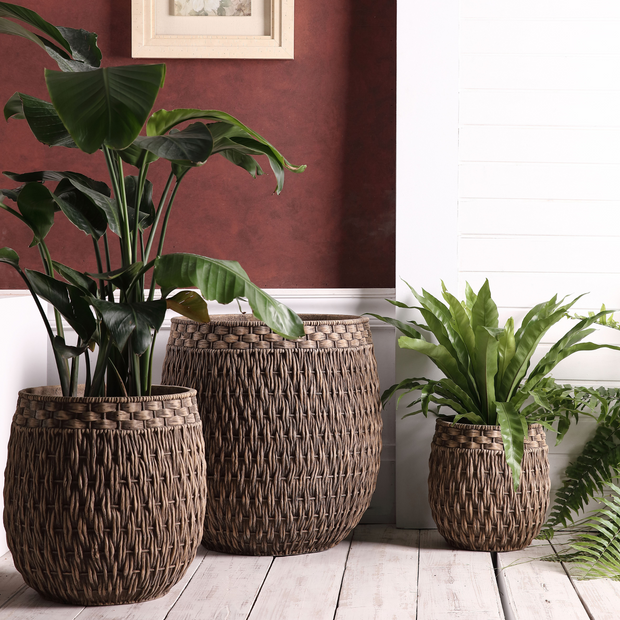 Seagrass Drum Pot