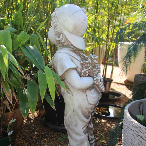 Boy Kissing Garden Statue