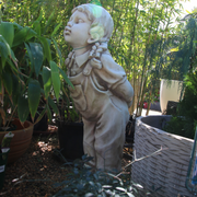 Girl Kissing Garden Statue