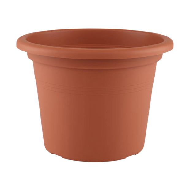 Cilindro Plastic Pot Terracotta Colour